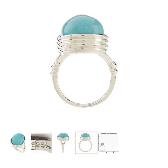 Sterling Oval Turquoise Cabochon Ring/Size 7/NEW! - Picture 3 of 7